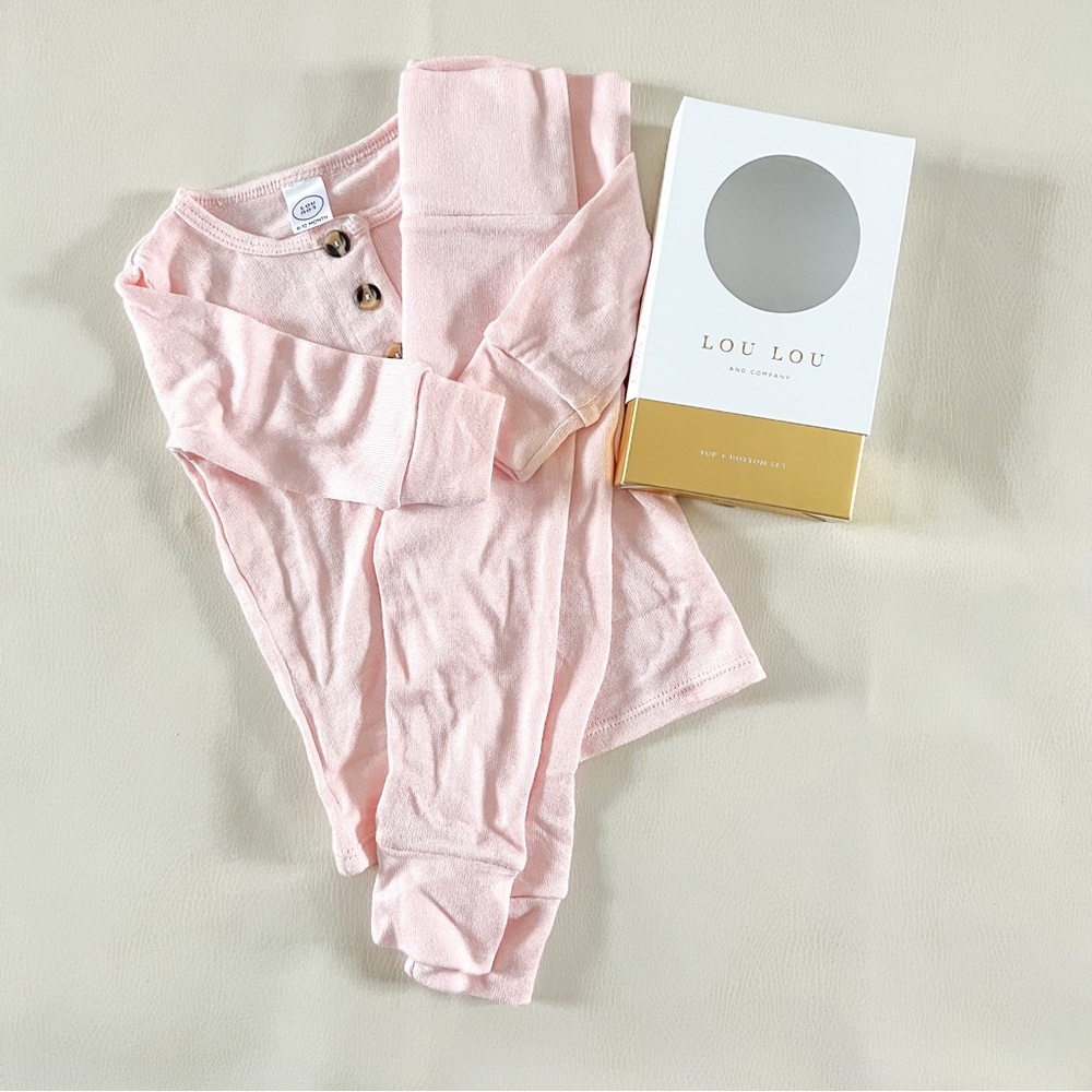 NWT Lou Lou Grace Sweater Top + Bottoms 6-12 m